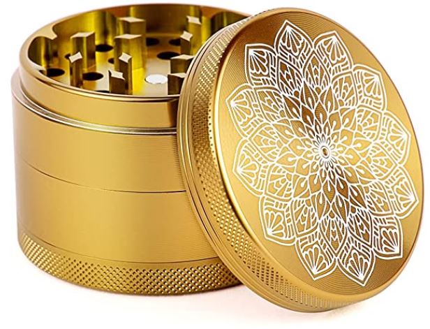 How to clean a grinder: 4 Piece Herb Grinder Aluminum 