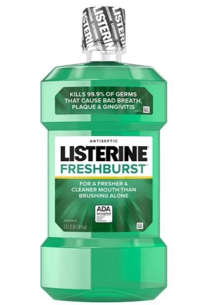 how to get diesel smell out of clothes: Listerine Freshburst Antiseptic Mouthwash