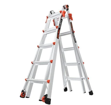 Different types of ladders: multi-position ladder, aluminum