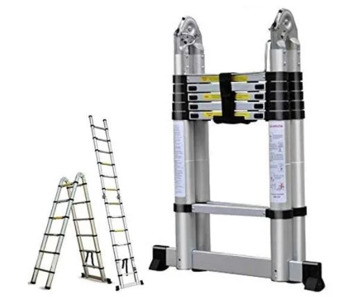 Different types of ladders: telescoping extension ladder