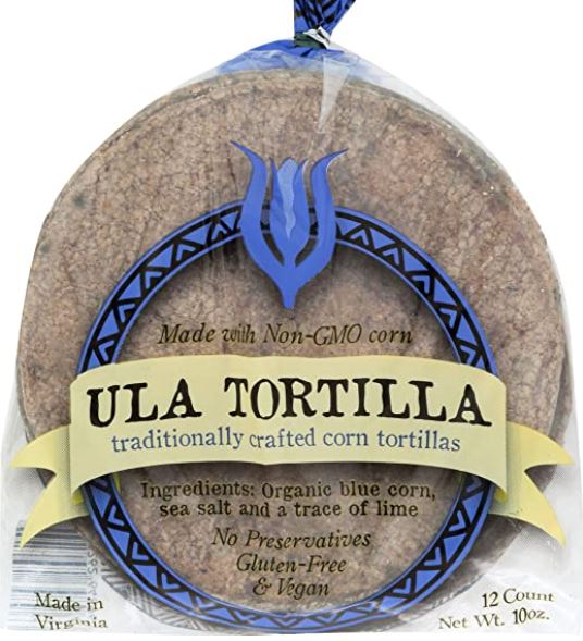 types of tortillas: Ula Tortilla Blue Corn