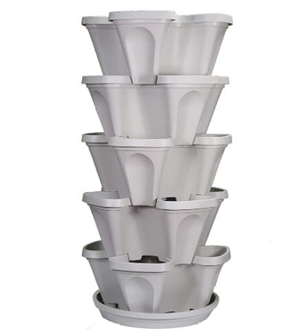 stackable planters: Mr. Stacky 5-Tier Strawberry and Herb Garden Planter 