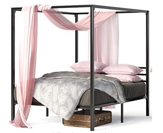 types of beds: Metal Canopy Platform Bed